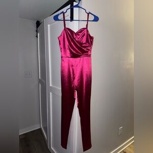 Unique Vintage Fuchsia Jumpsuit